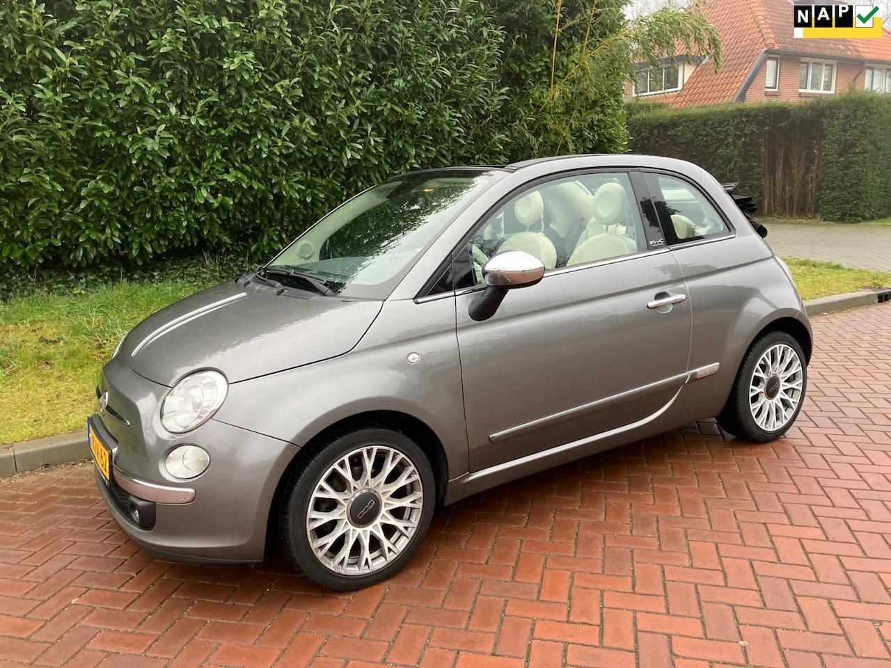 Fiat 500 C - 0.9 TwinAir Lounge automaat leer xenon climate contol mooie auto - AutoWereld.nl