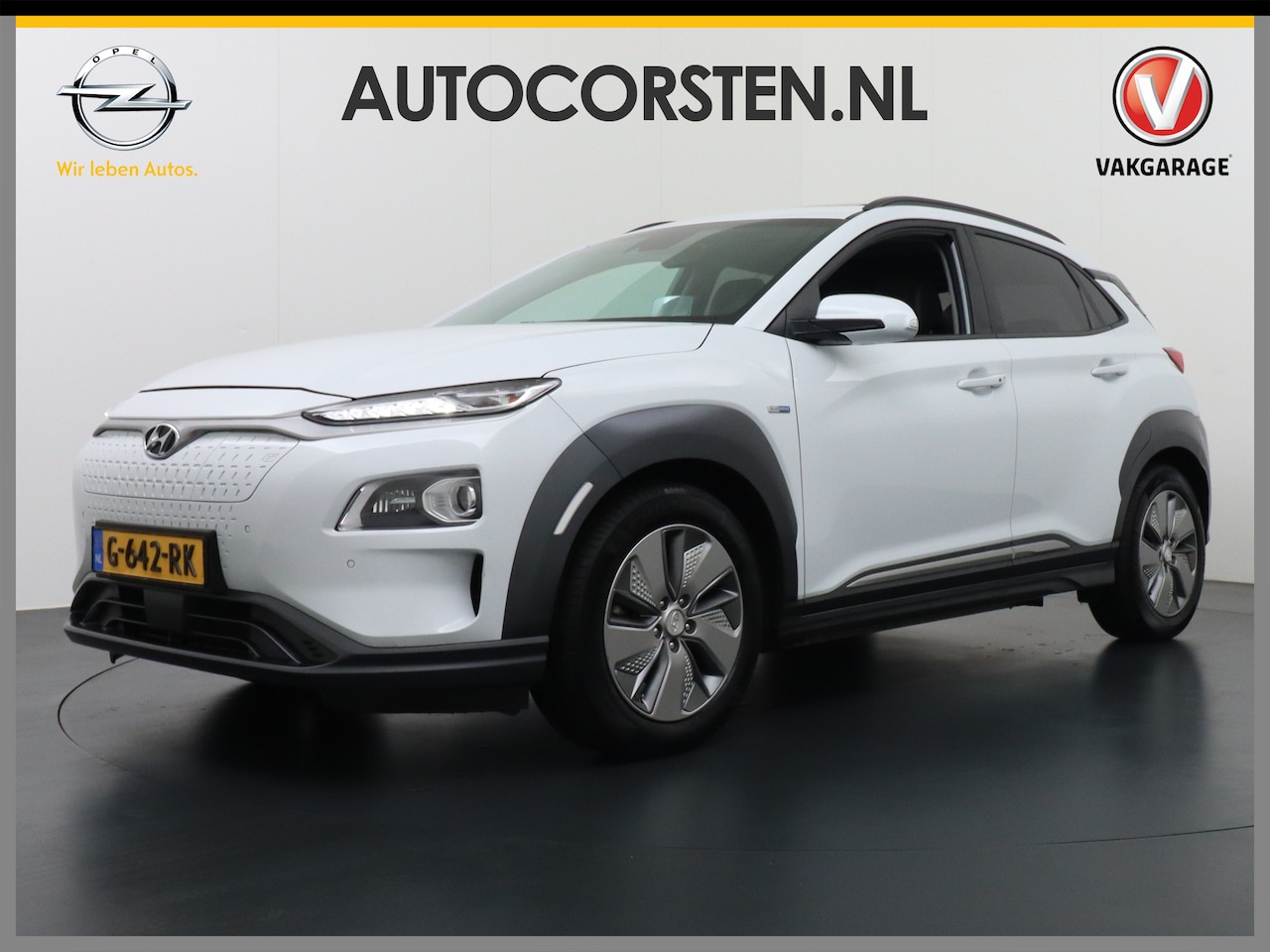 Hyundai Kona Electric - EV 64kWh 204pk Leder Schuifdak Apple Carplay Android Auto Head-Up display Navi Camera Stan - AutoWereld.nl