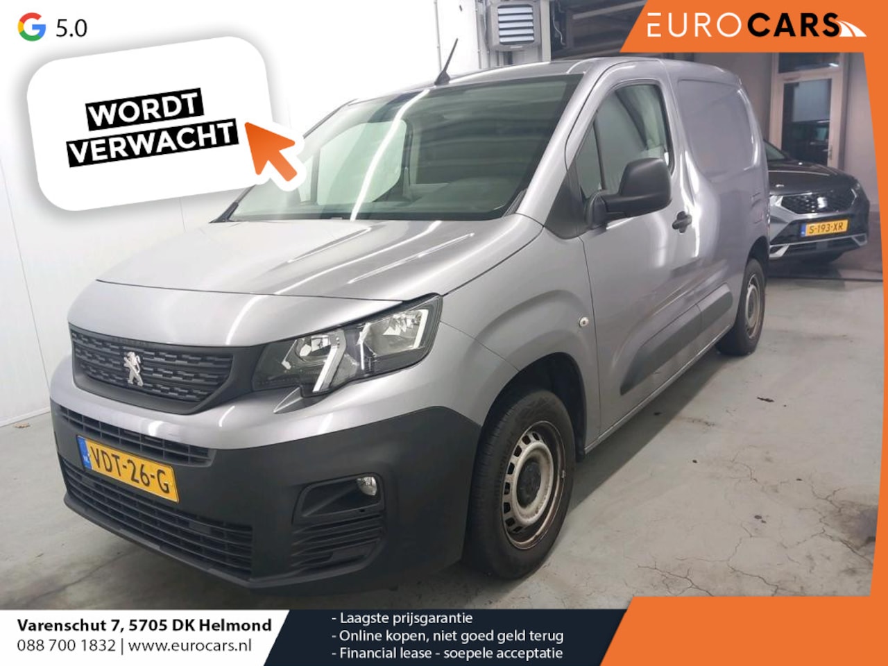 Peugeot Partner - 1.5 BlueHDI Premium Airco Cruise Control Carplay Navi 3-Zits - AutoWereld.nl