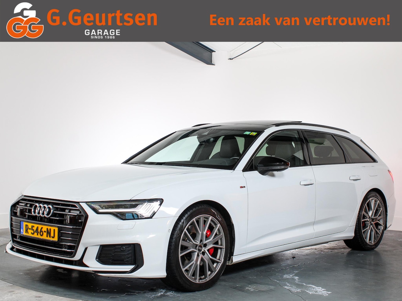 Audi A6 Avant - 55 TFSI e quattro Competition 55 TFSIe quattro Competition, Panoramadak, Ruitjesleder, Matrix LED, ACC, Black Optik, - AutoWereld.nl