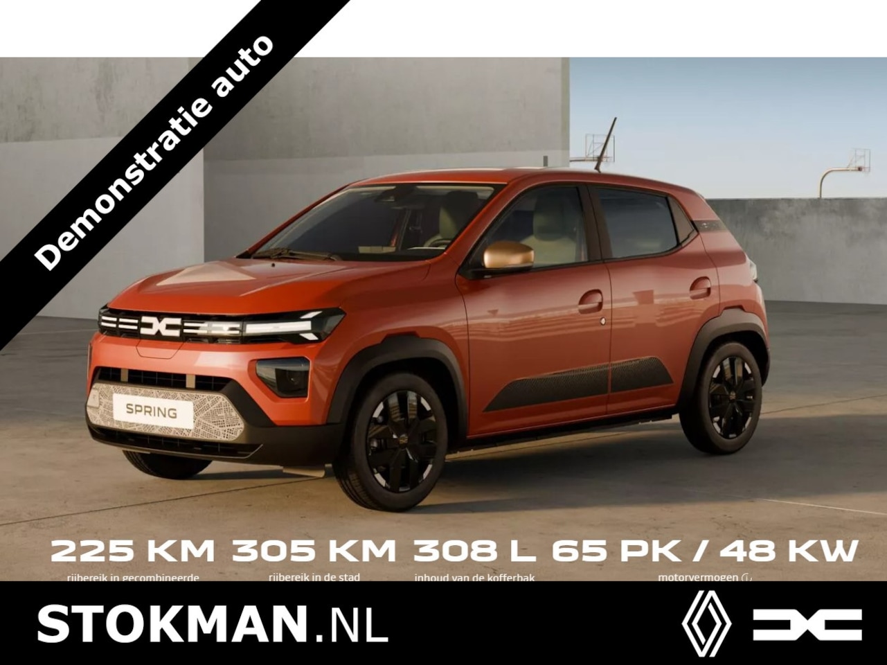 Dacia Spring - Extreme 65 26.8 kWh | Opbergvak motorruimte | Camera | Navigatie | Sensoren achter | Demon - AutoWereld.nl