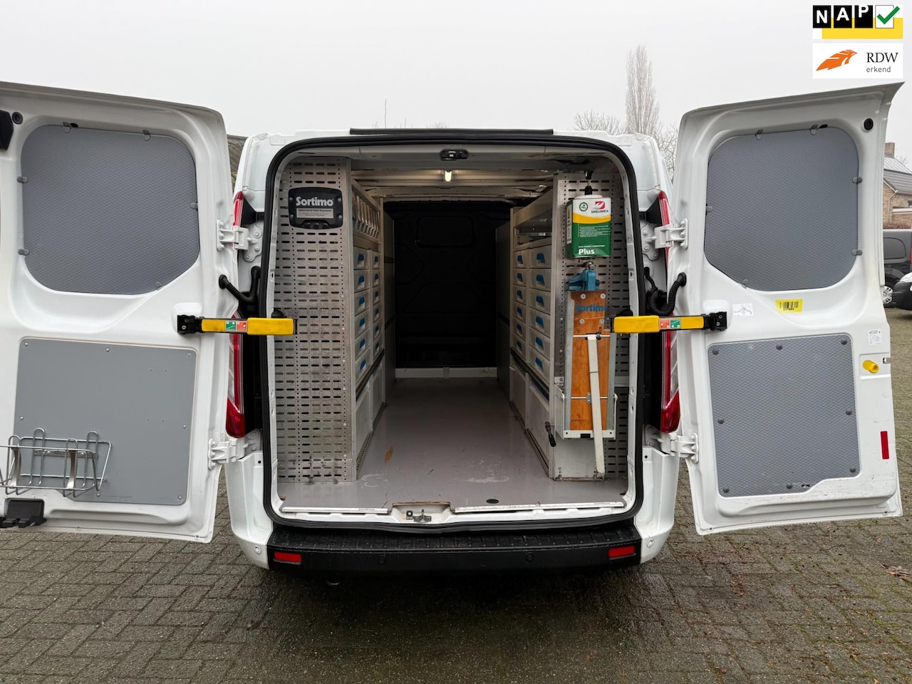 Ford Transit Custom - 340 2.0 TDCI L2 170PK servicebus sortimo inrichting - AutoWereld.nl