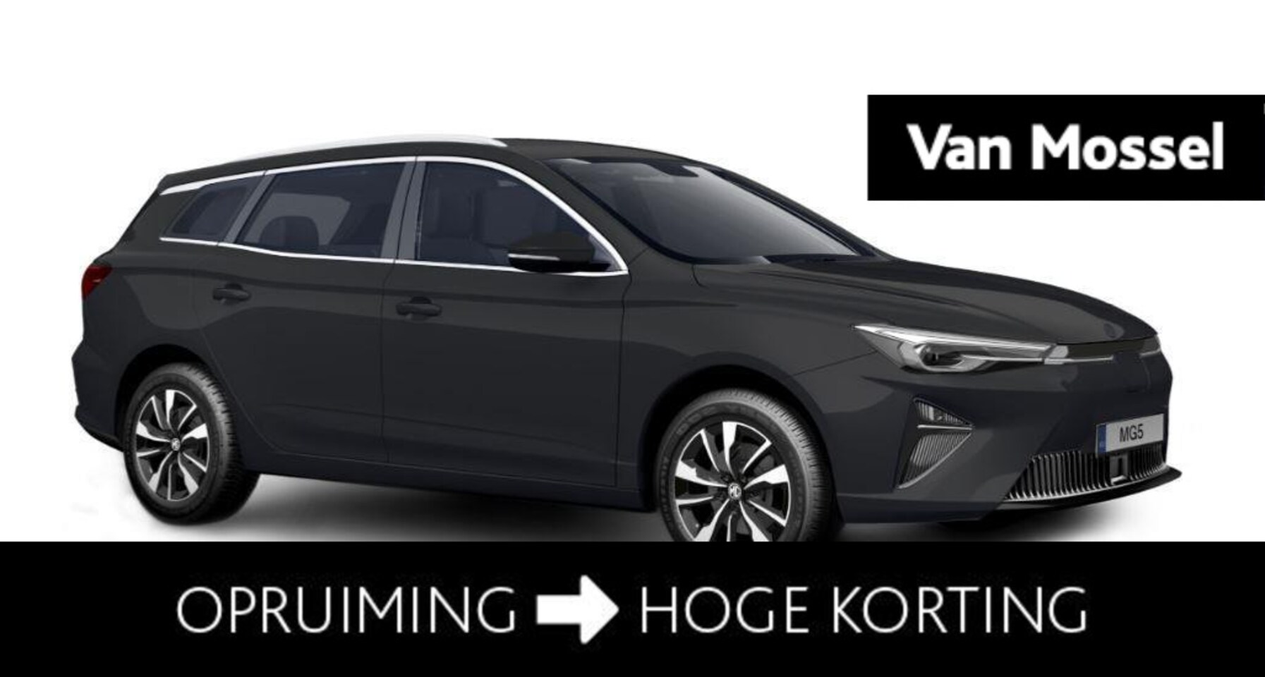 MG 5 - Long Range Comfort 61 kWh /  Pebble Black ACTIE voorraad registratiekorting ( Particulier - AutoWereld.nl