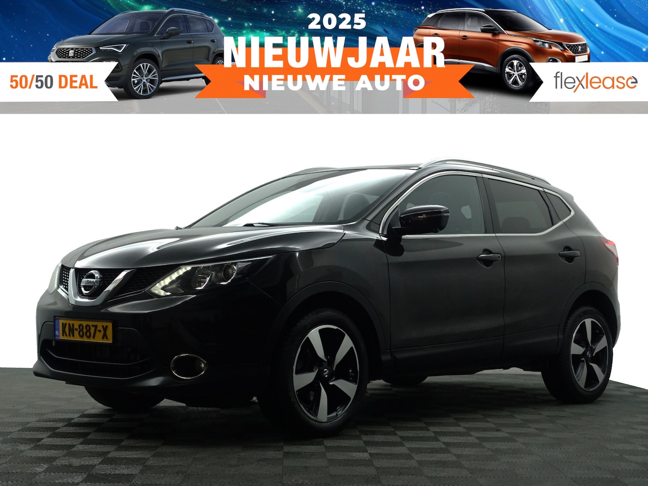 Nissan Qashqai - 1.2 N-Vision Aut- Panoramadak, 360 Camera, Sfeerverlichting, Lane Assist, Stoelverwarming, - AutoWereld.nl