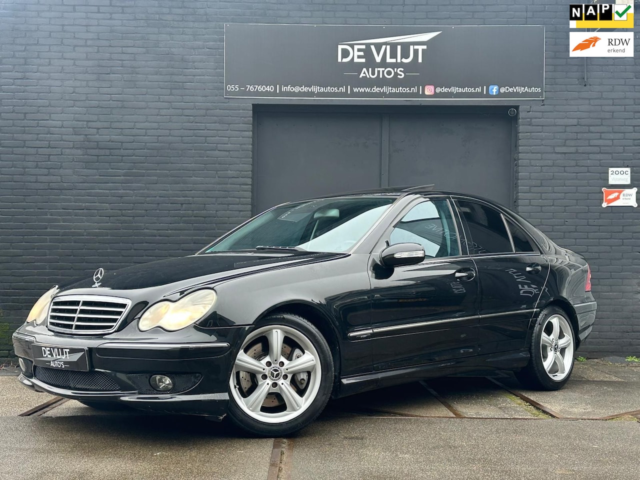 Mercedes-Benz C-klasse - C230 V6 Amg Pakket | Schuifdak | Leer | Navi | Climate Control | Cruise Control | MF Stuur - AutoWereld.nl