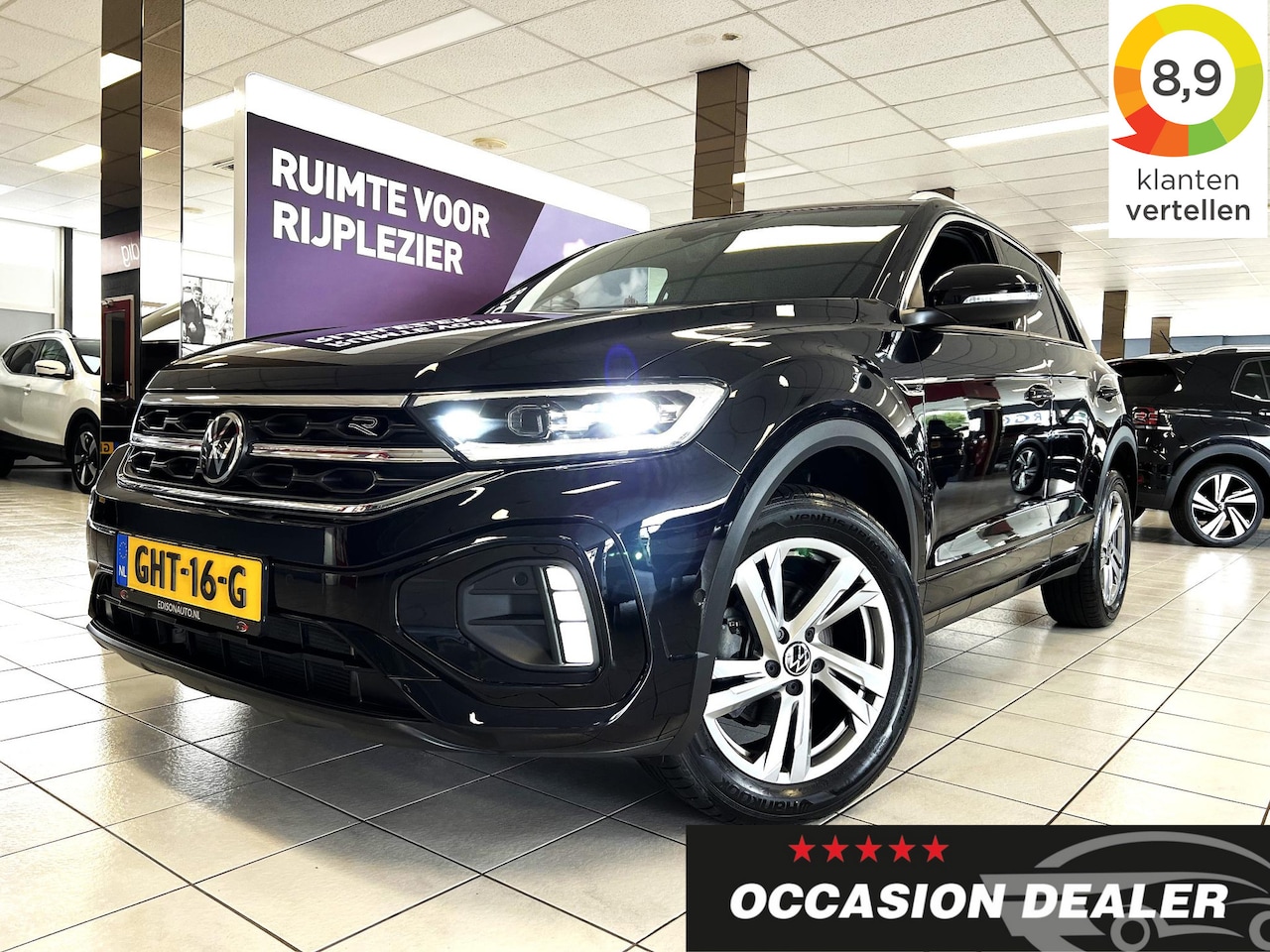 Volkswagen T-Roc - 1.5 TSI R-Line DSG *NAVI*APP*ACC*CAM*KEYL* - AutoWereld.nl