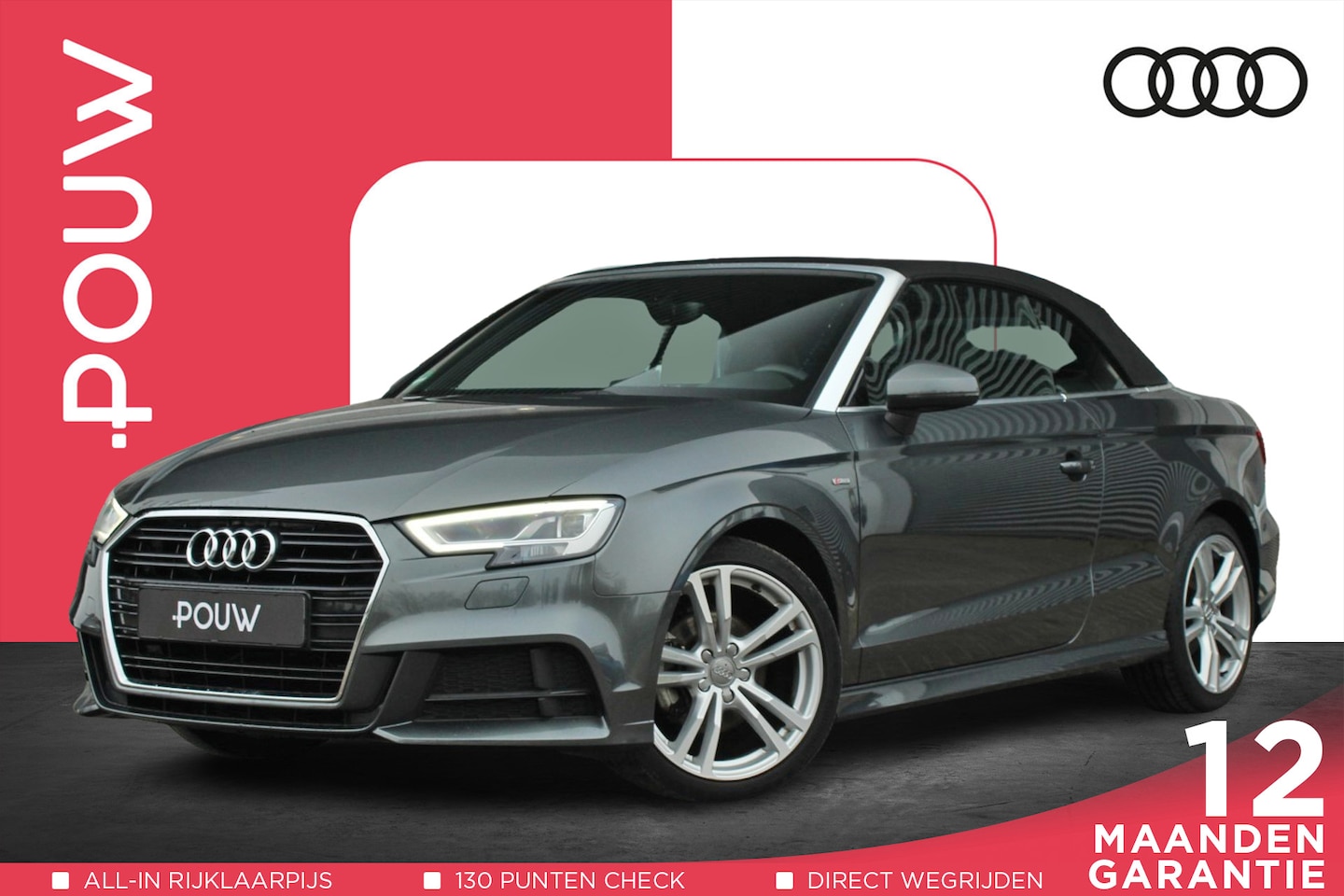 Audi A3 Cabriolet - 1.4 TFSI 116pk S-tronic Sport S Line Edition | Cruise Control | Nekverwarming | Stoelverwa - AutoWereld.nl