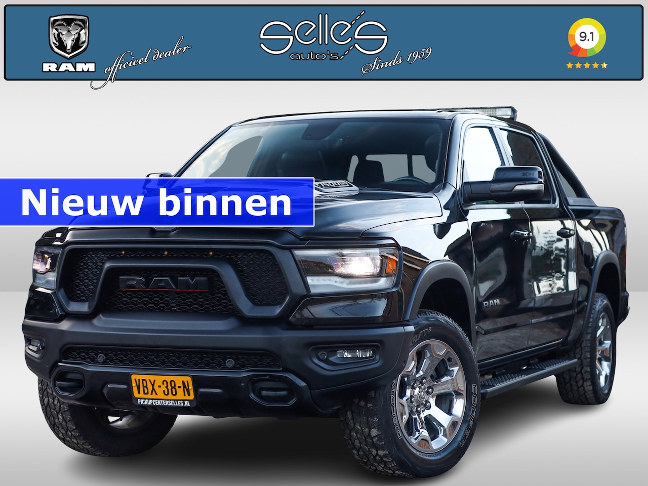 Dodge Ram 1500 - 5.7 V8 4x4 Crew Cab Rebel | Luchtvering | 4x4 | stoel/stuur verwarming | Applecarplay | Ca - AutoWereld.nl