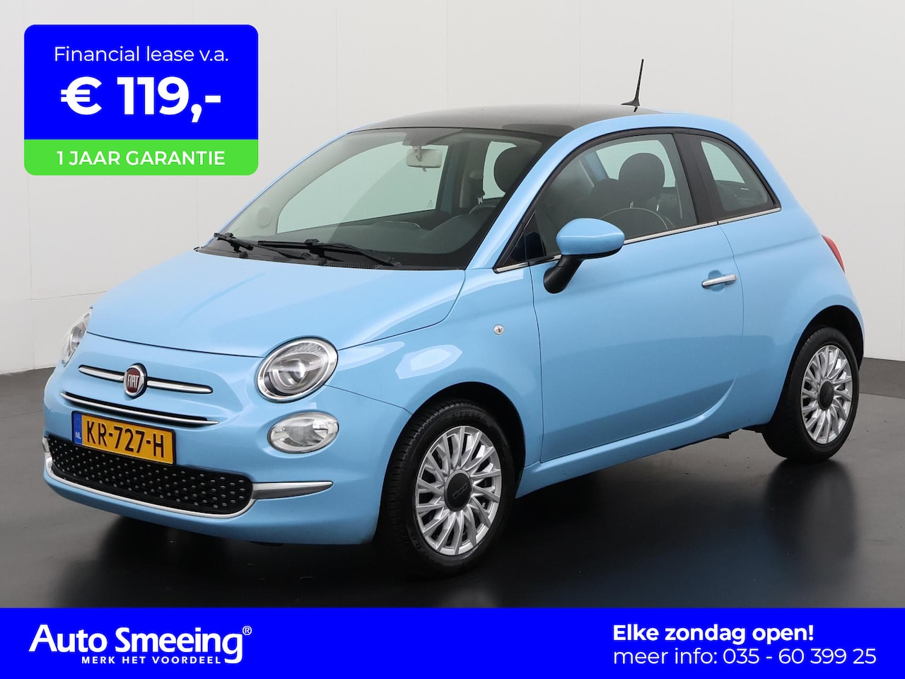 Fiat 500 - 1.2 Lounge | Panoramadak | Navigatie | Zondag Open! - AutoWereld.nl