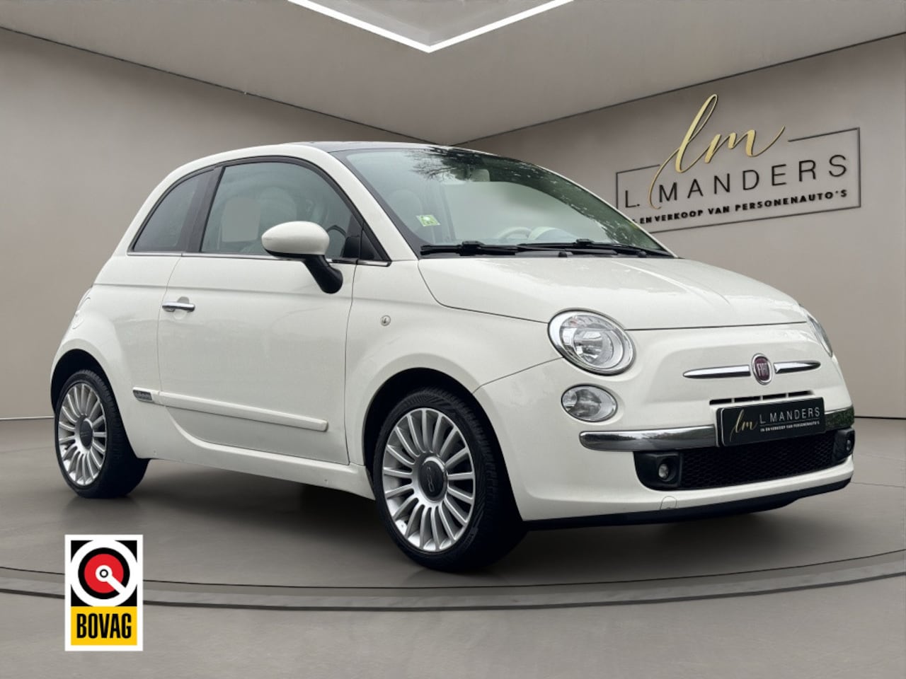 Fiat 500 - 1.2 Lounge 2009 WIT | Automaat | Panoramadak | Airco | NL - AutoWereld.nl