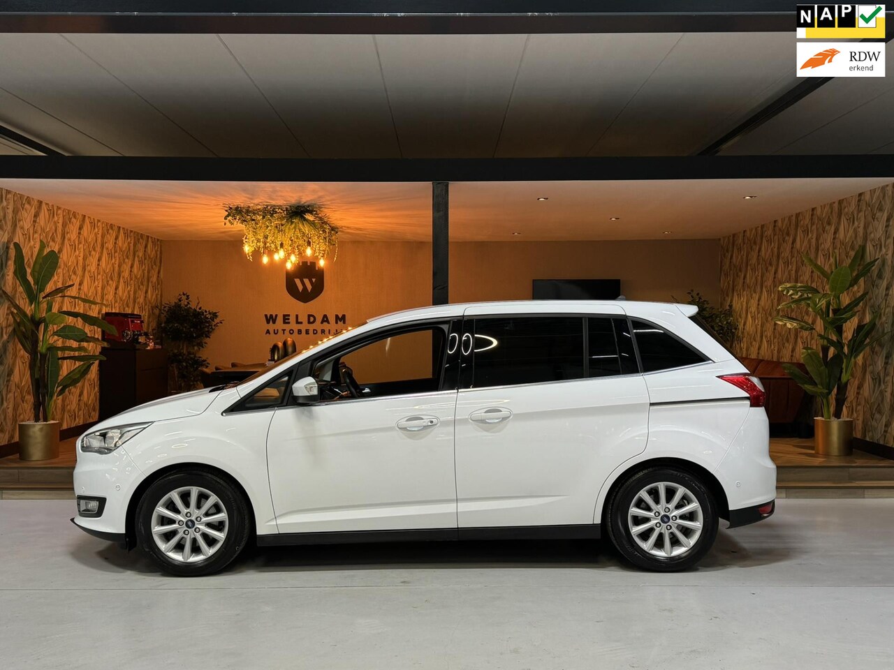 Ford Grand C-Max - 1.0 Titanium Garantie Camera Navi Cruise Clima PDC Stoel/Stuur Verwarming Rijklaar - AutoWereld.nl