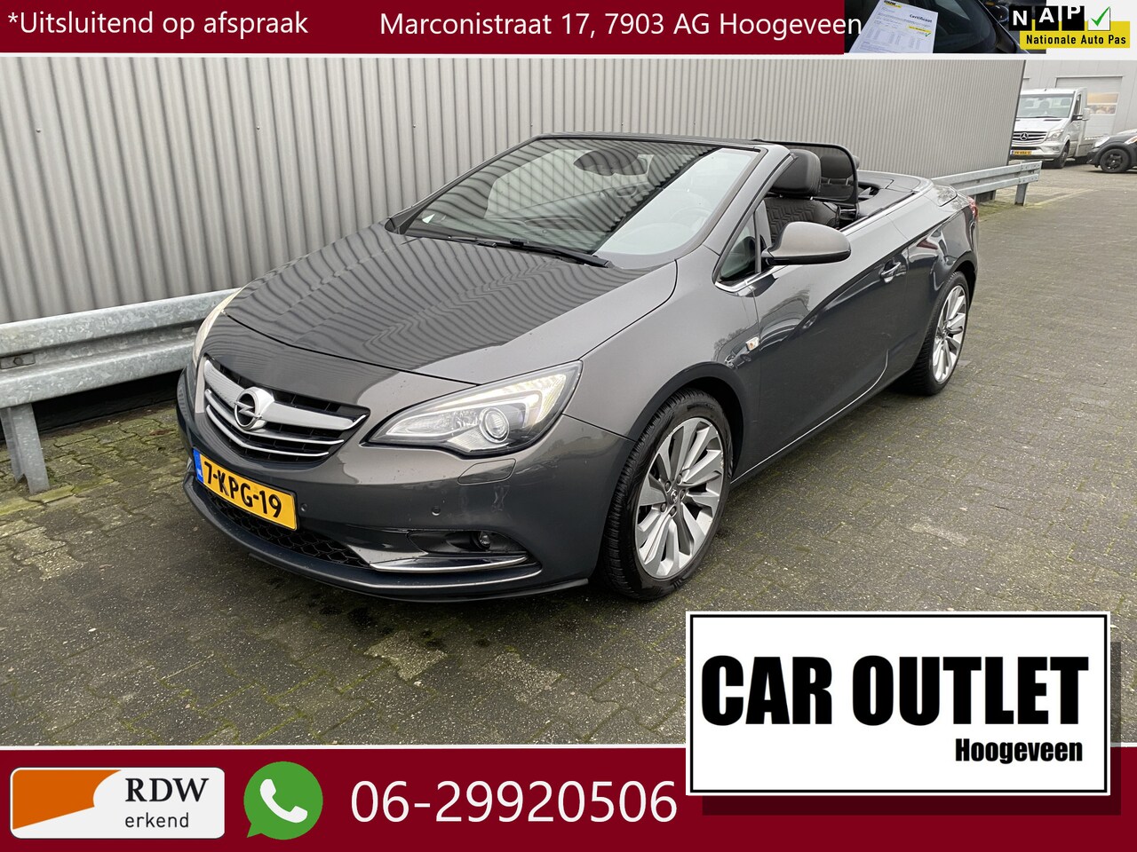 Opel Cascada - 1.4 Turbo ecoFLEX Cosmo 103Dkm. Navi, Clima, Stoelvw, CC, PDC, LM, nw. APK – Inruil Mogeli - AutoWereld.nl