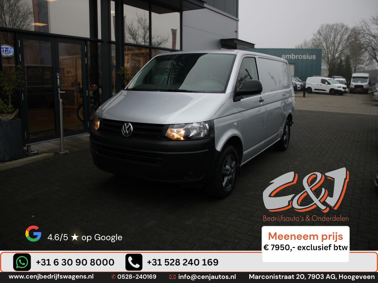 Volkswagen Transporter - 2.0 CRTDi 84kW 2.6T SWB Blue Motion airco cruise 156.000 km - AutoWereld.nl