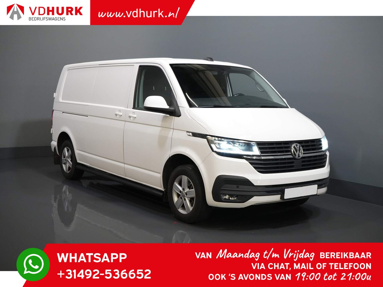 Volkswagen Transporter - T6.1 2.0 TDI 150 pk DSG Aut. L2 Adapt.Cruise/ LED/ Stoelverw./ Carplay/ Trekhaak - AutoWereld.nl