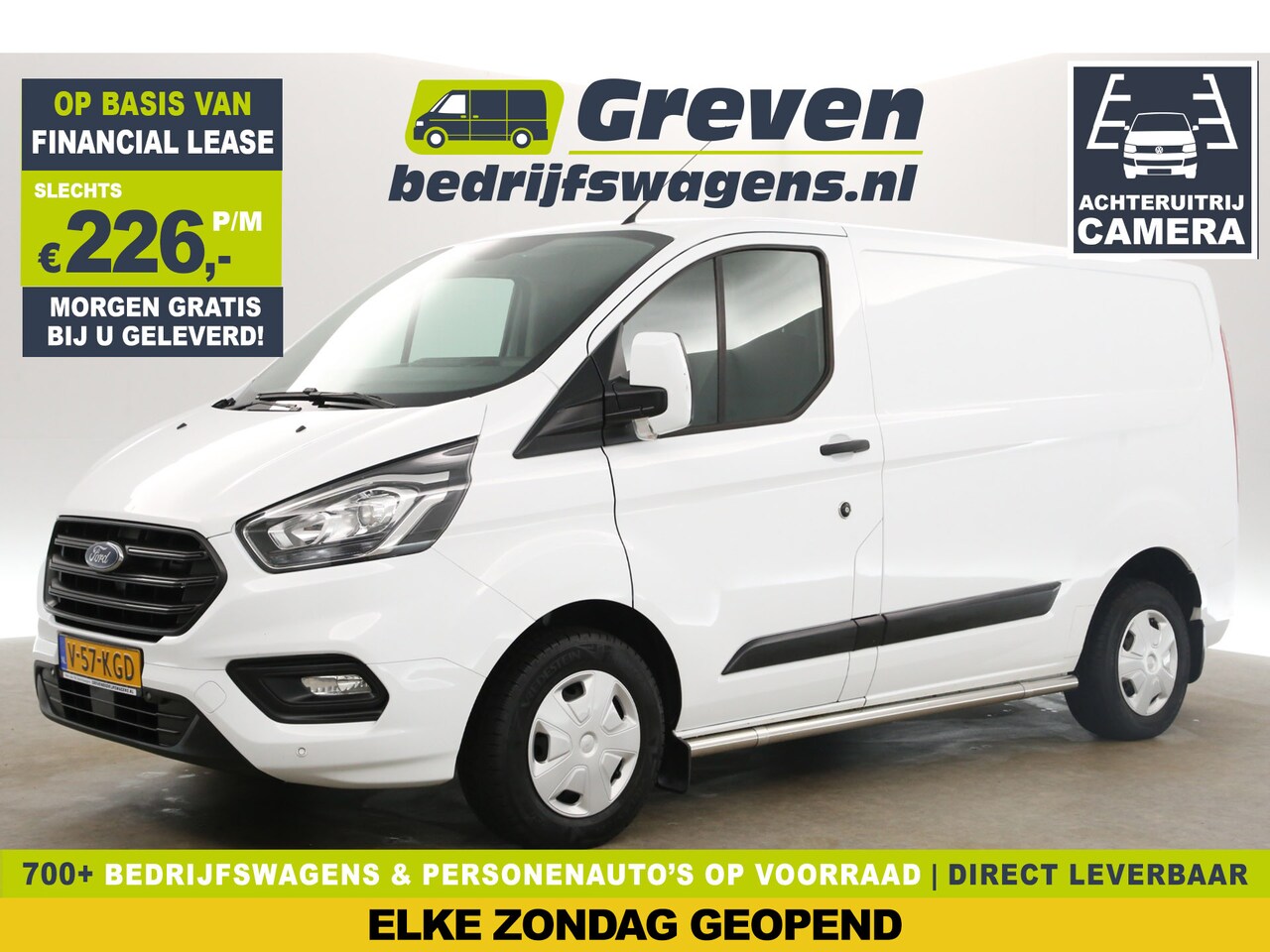 Ford Transit Custom - 280 2.0 TDCI L1H1 Limited LED Airco Cruise Camera Navi Trekhaak Stoelverwarming PDC 3 Pers - AutoWereld.nl