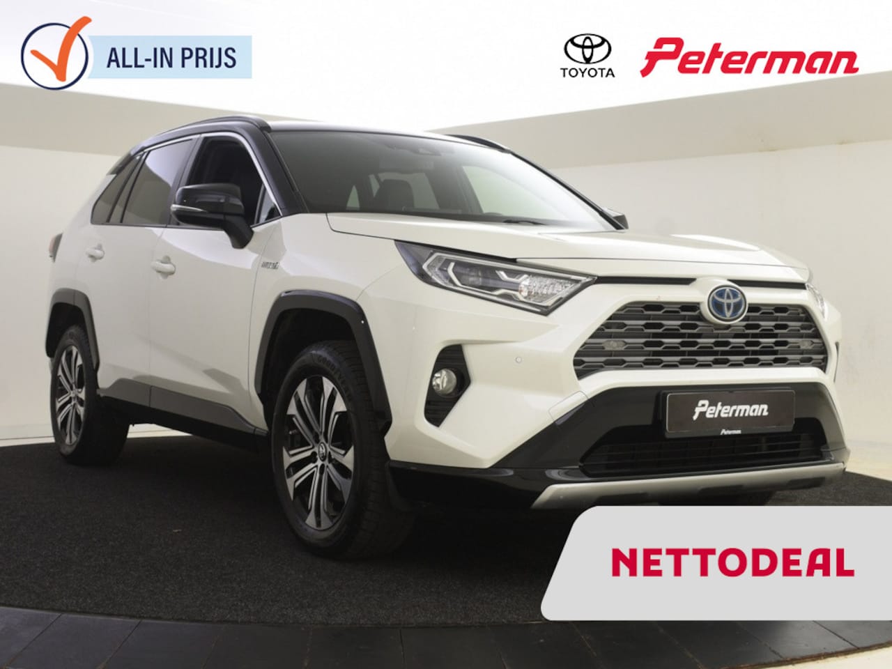 Toyota RAV4 - Netto Deal * 2.5 Hybrid AWD Bi-Tone | PDC V+A | Stoelverwarming | Electrische - AutoWereld.nl