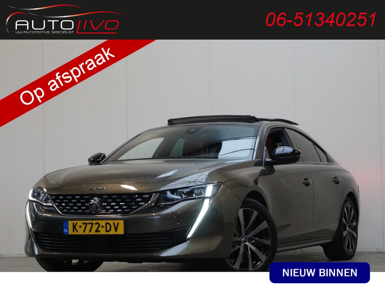 Peugeot 508 - 1.2 PureTech Blue Lease GT Line AUTOMAAT! MASSAGE G. NAVI PANO LED FOCAL LEER TREKHAAK etc - AutoWereld.nl