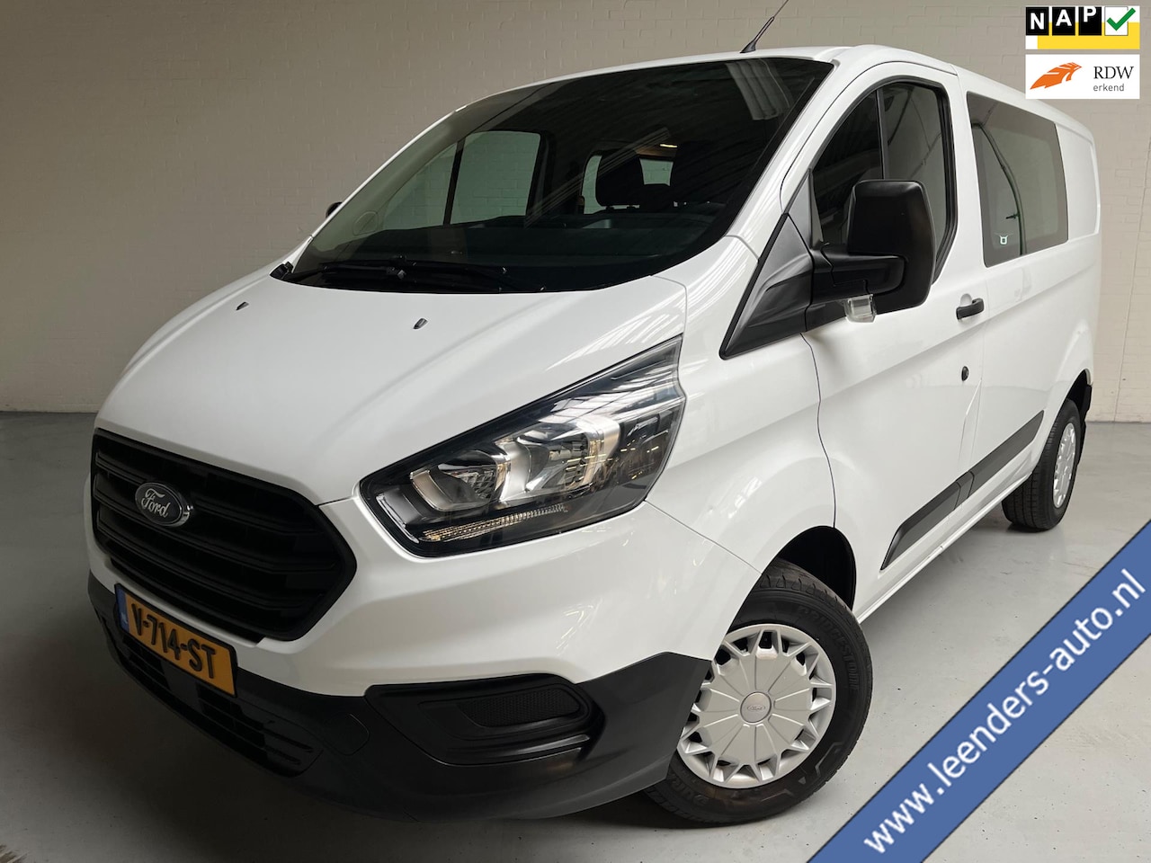 Ford Transit Custom - 300 2.0 TDCI euro6 DUBBEL CABINE 6Persoons L1H1 Ambiente, Leder, Trekhaak, RIJKLAARPRIJS! - AutoWereld.nl