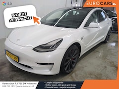 Tesla Model 3 - 488 PK Performance AWD75 kWh Autopilot + Full Self Driving Panoramadak Leder 20" Wheels PD