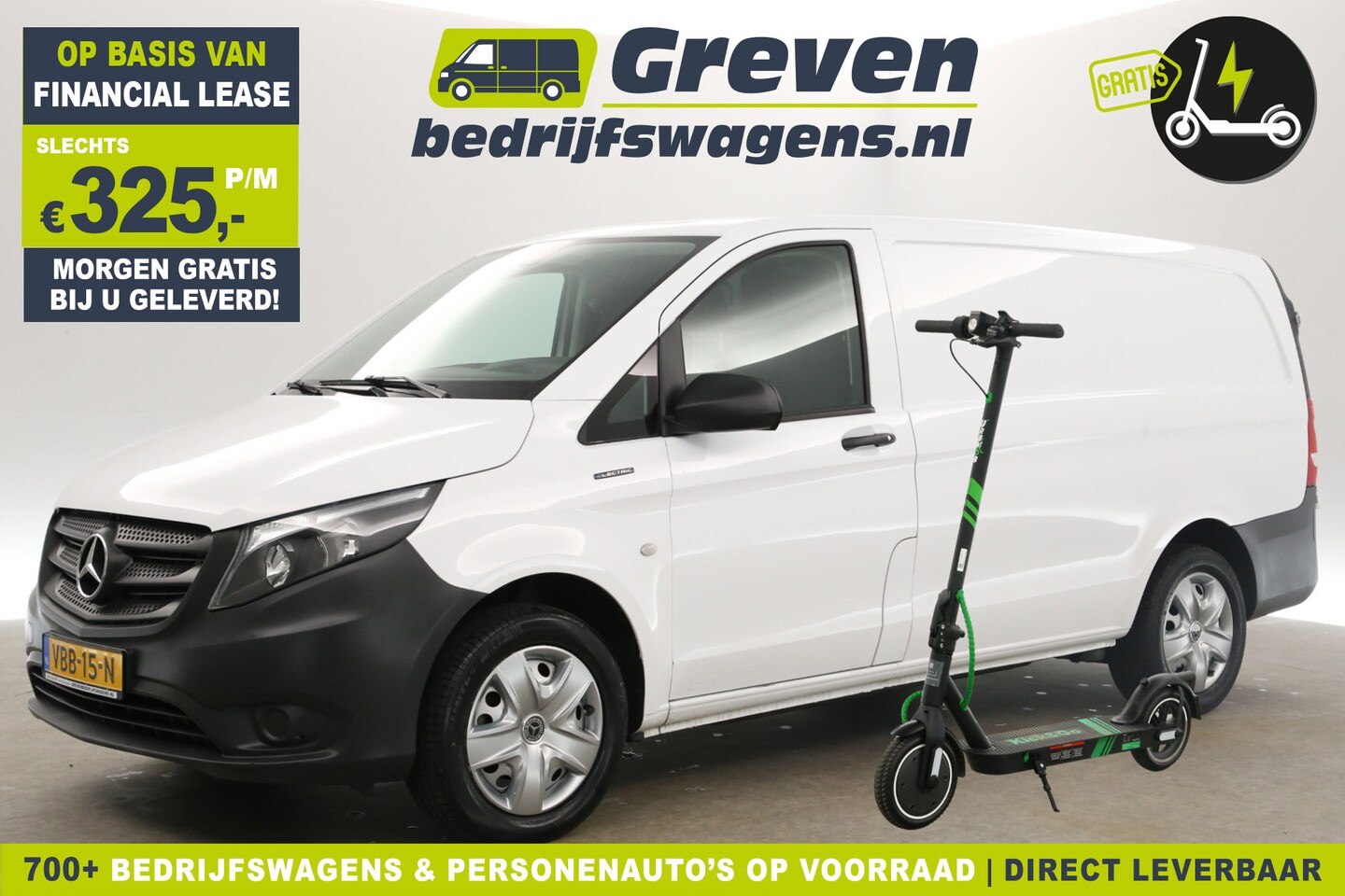 Mercedes-Benz eVito - Lang 41 kWh | MARGE | Gratis E-Step! | Elektrisch | Automaat Airco Camera Navi 3 Persoons - AutoWereld.nl