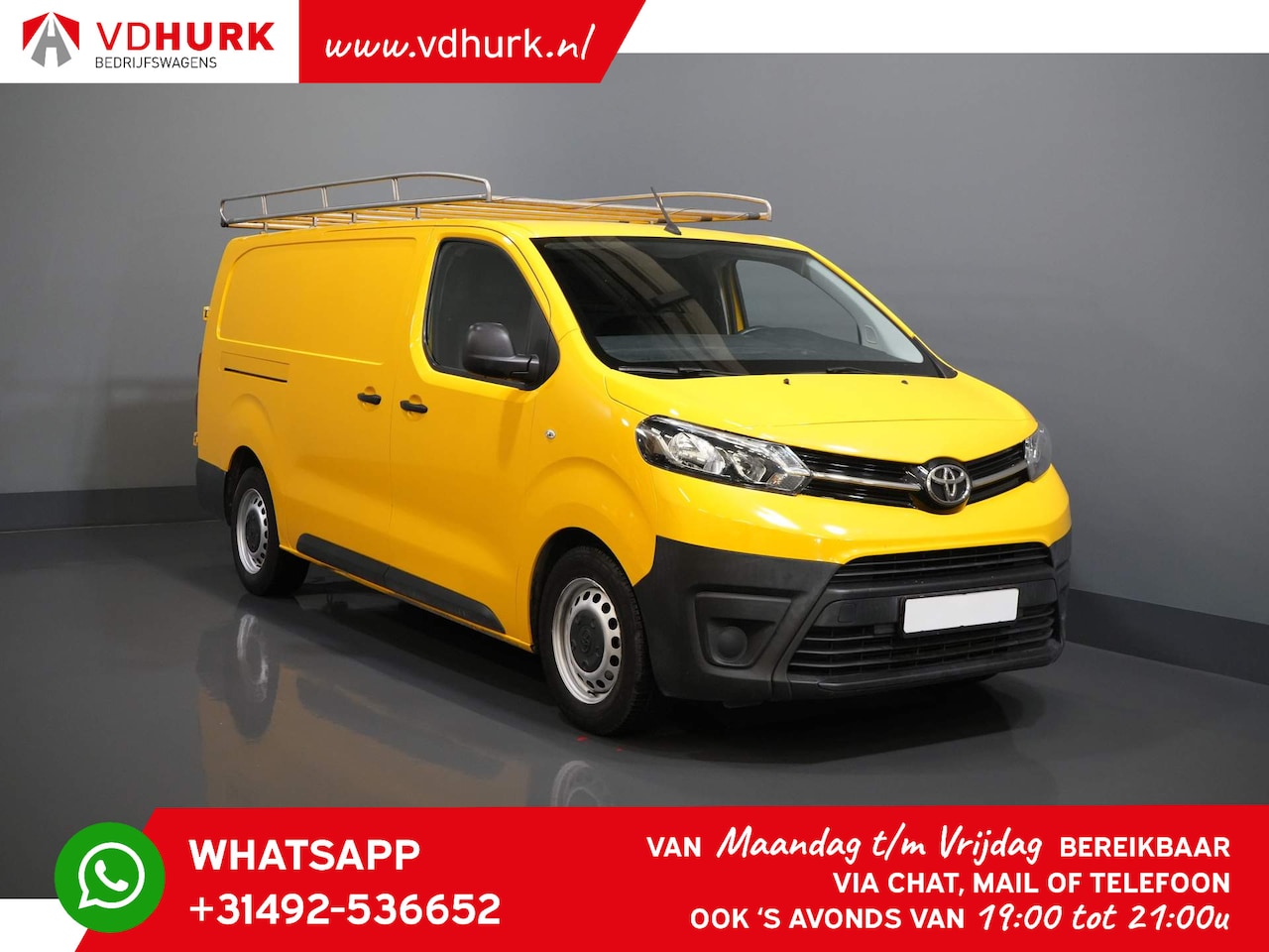 Toyota ProAce Worker - 2.0 D-4D 125 pk L3 Long 2x Schuifdeur/ Imperiaal + ladder/ Cruise/ Airco/ Trekhaak/ APK 08 - AutoWereld.nl