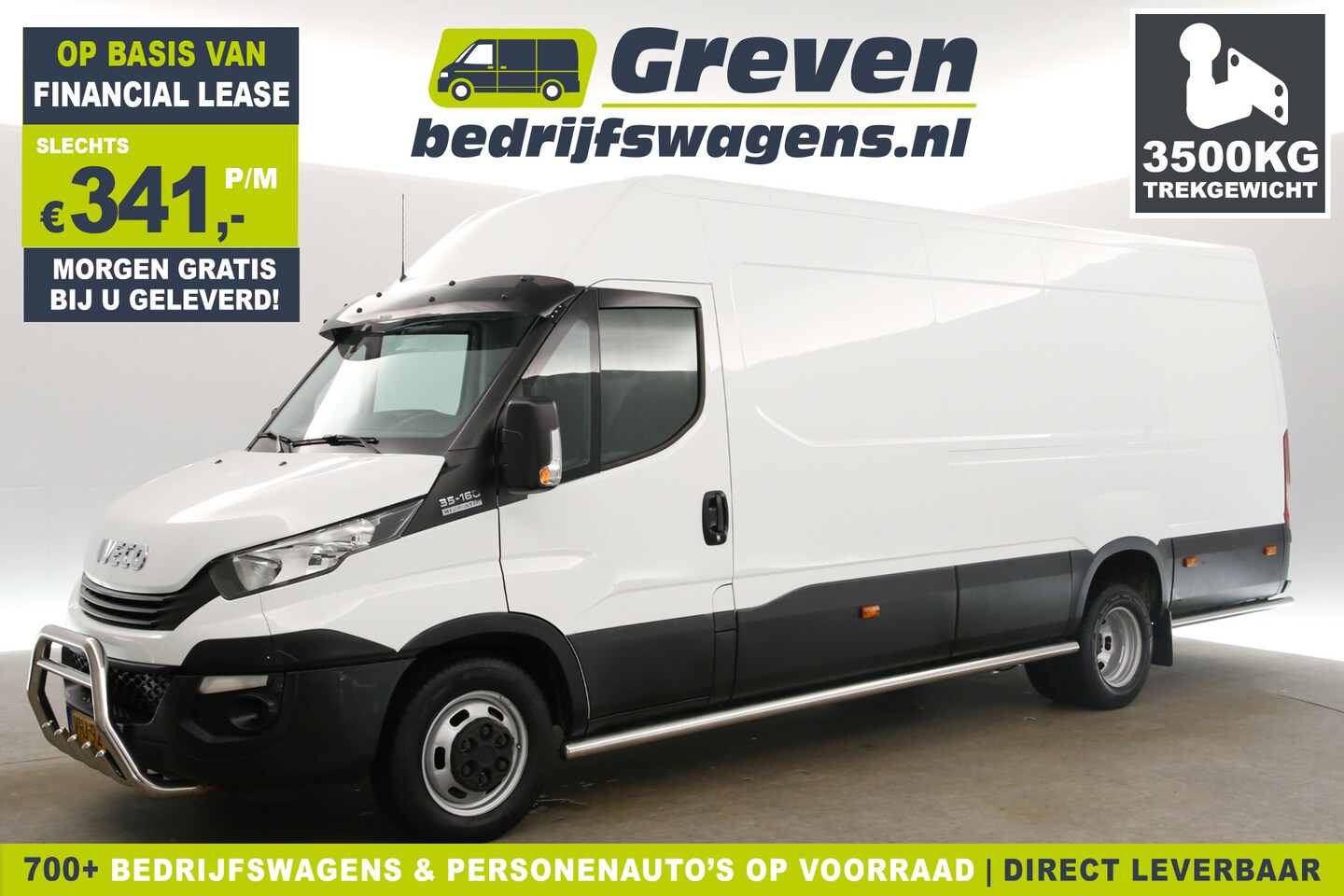 Iveco Daily - 35C16V 2.3 410 L3H2 3500KG Trekgew. 155PK Automaat Bullbar Airco Cruise Trekhaak 3 Persoon - AutoWereld.nl