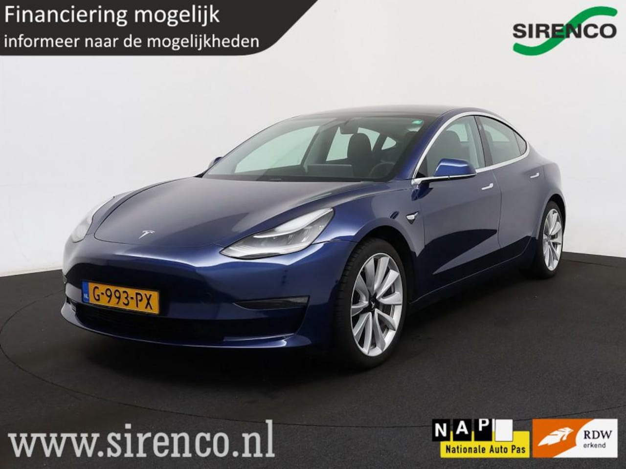 Tesla Model 3 - Long Range RWD Long Range AWD 75 kWh dual motor leder memory seats panodak autopilot stoelverwarming v+a - AutoWereld.nl