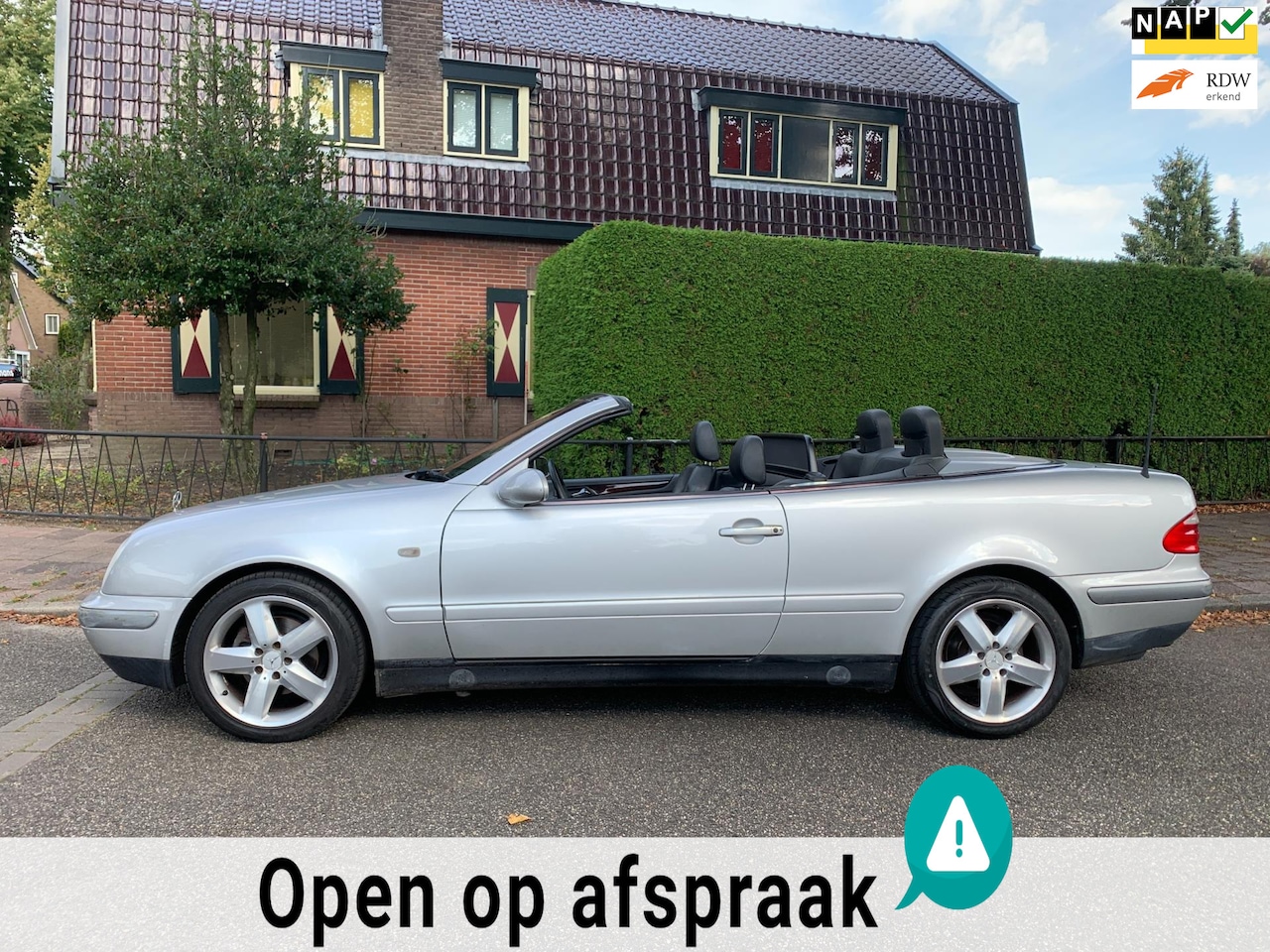 Mercedes-Benz CLK-klasse Cabrio - 200 Automaat NL Auto N.A.P leder airco cruise - AutoWereld.nl