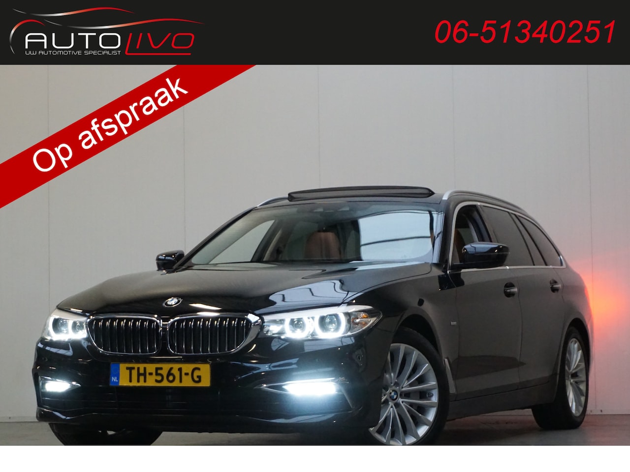 BMW 5-serie Touring - 530d xDrive High Executive 266 PK! PANO LEER G. NAVI XENON TREKHAAK etc. - AutoWereld.nl