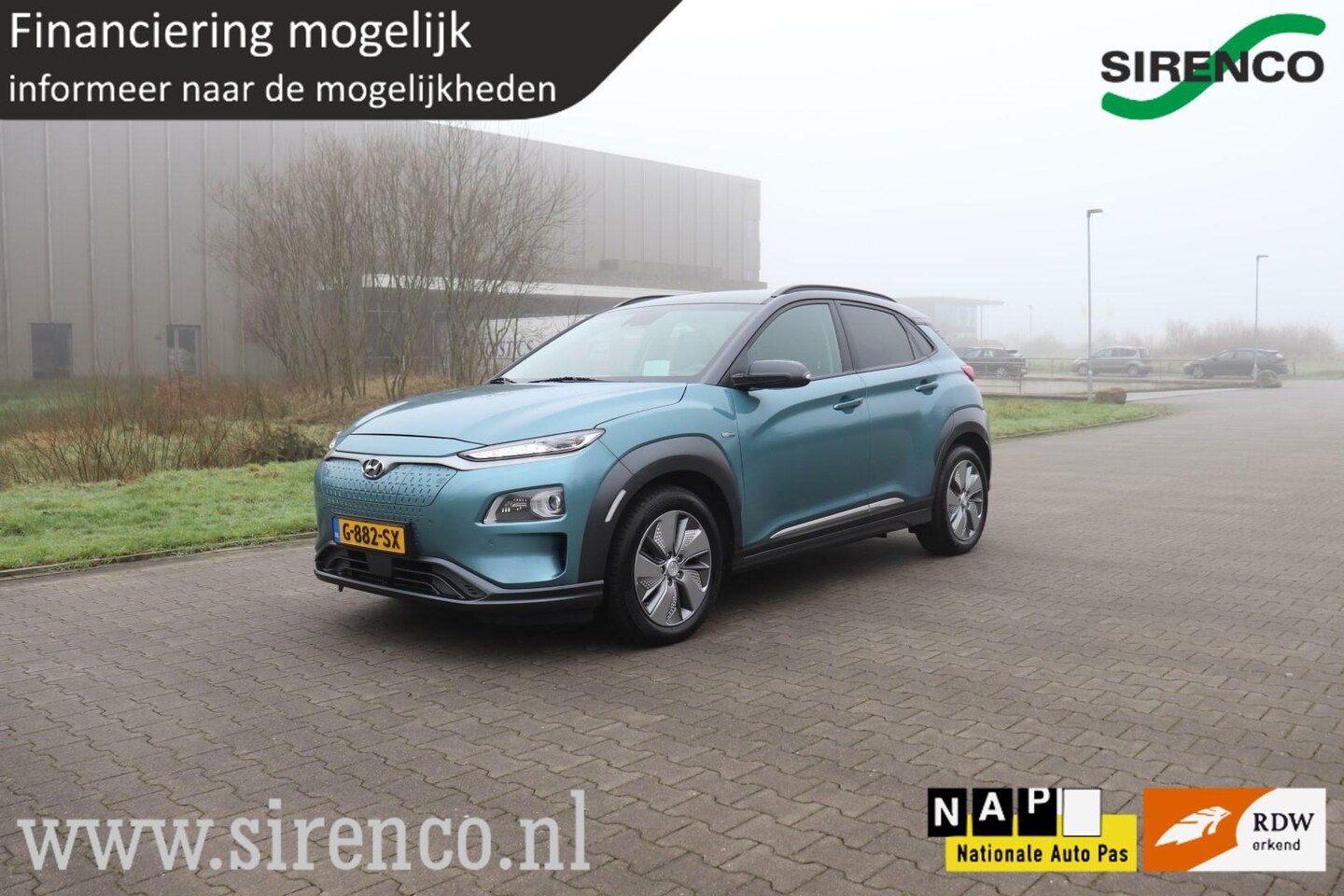 Hyundai Kona Electric - EV Premium 64 kWh leder stoelverwarming+koeling adaptive cruise & climate control carplay - AutoWereld.nl