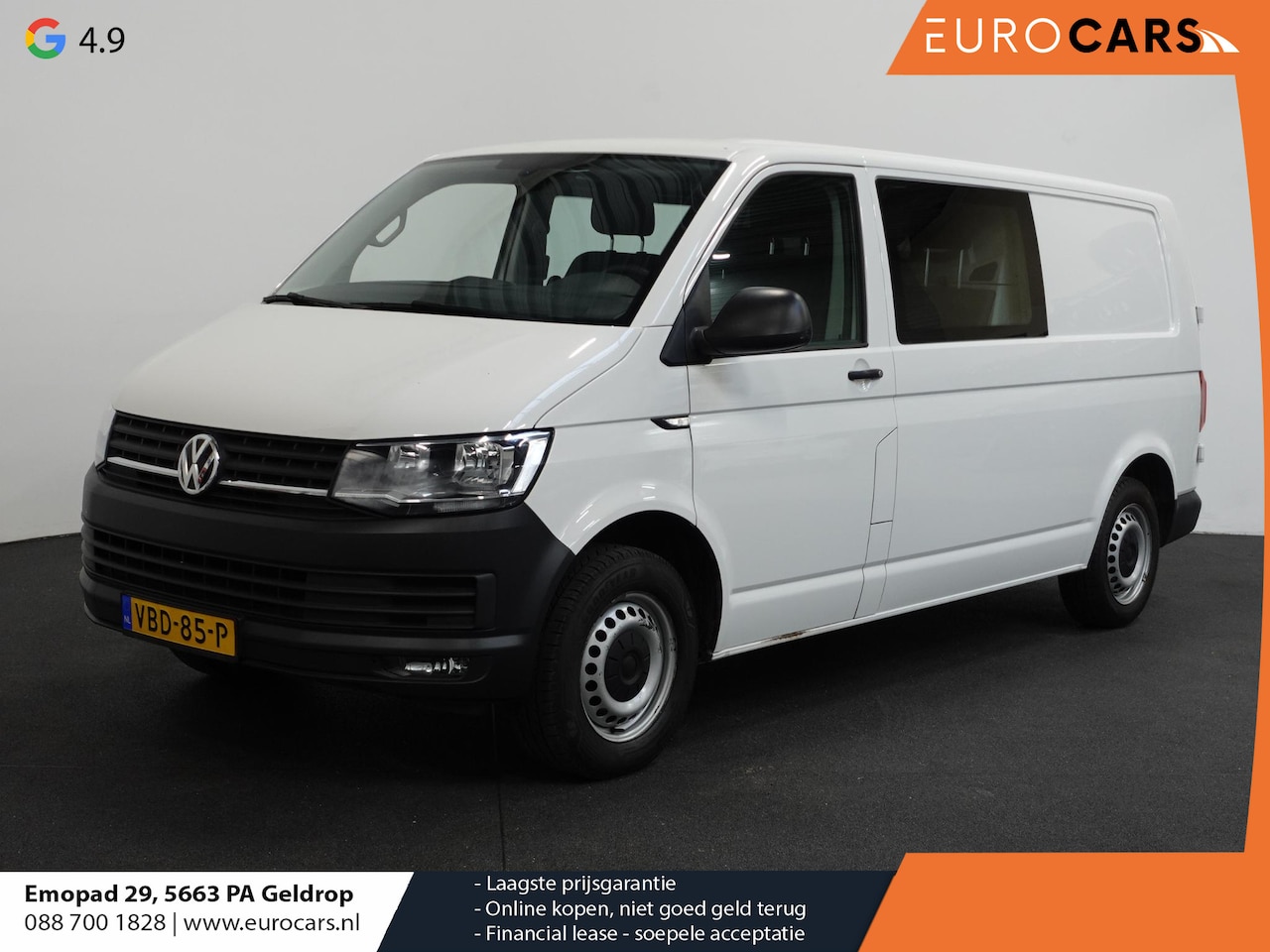 Volkswagen Transporter - 2.0 TDI L2H1 Comfortline Dubbele Cabine Airco Cruise Trekhaak Parkeersensoren - AutoWereld.nl