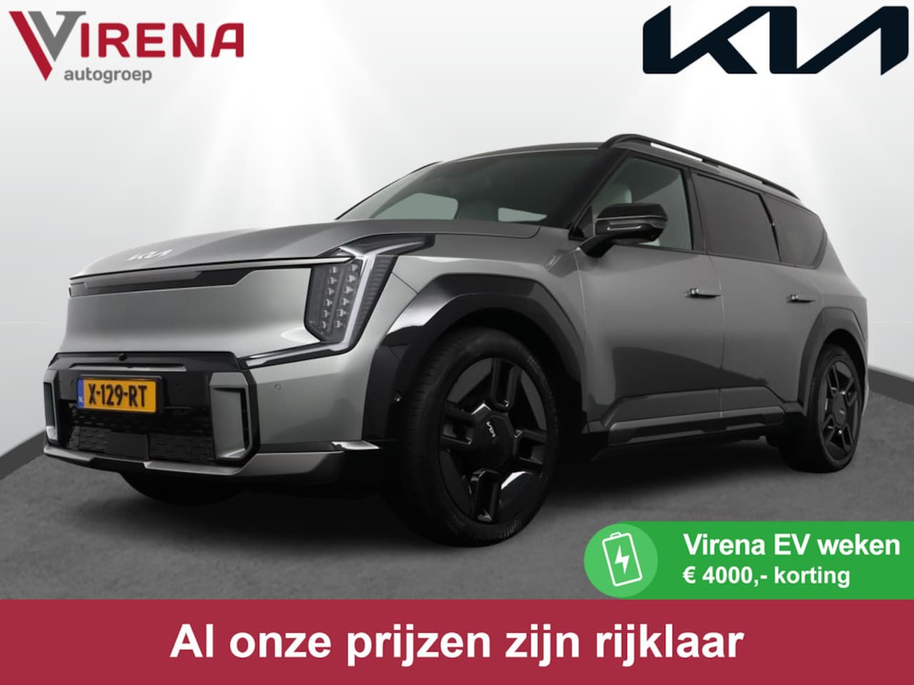 Kia EV9 - Launch Edition GT-Line AWD 99.8 kWh - Schuif-/kanteldak - Stoel-/stuurverwarming - Massage - AutoWereld.nl