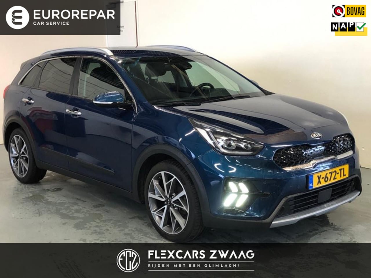 Kia Niro - 1.6 GDi Hybrid DynamicPlusLine - Automaat - Navi - Half leder - 18" LMV - AutoWereld.nl