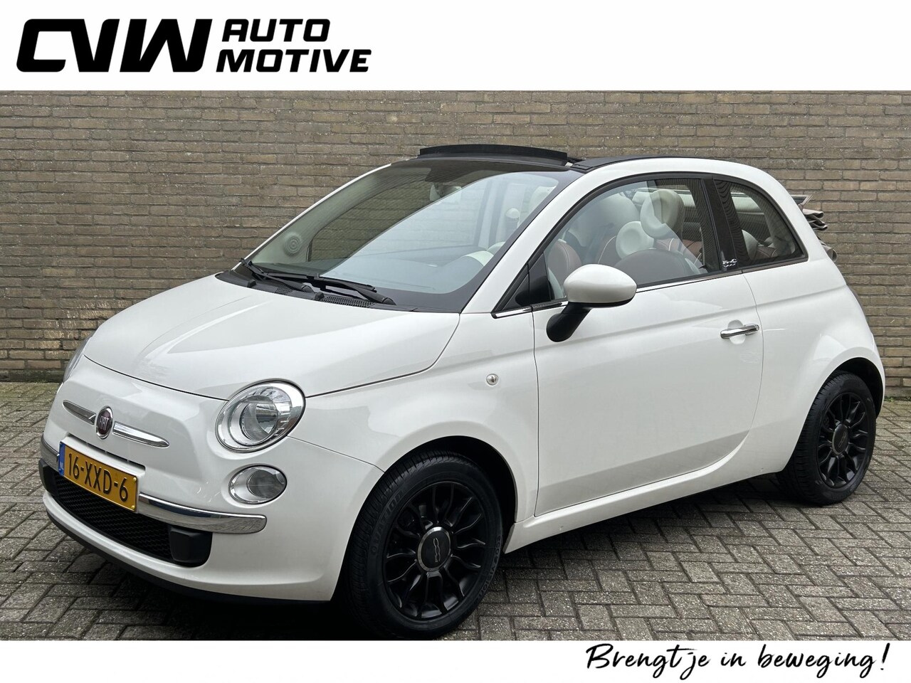 Fiat 500 C - 0.9 TwinAir Lounge 86pk | Cabriolet | Leder | Airco | Lichtmetalen velgen | Origineel Nede - AutoWereld.nl