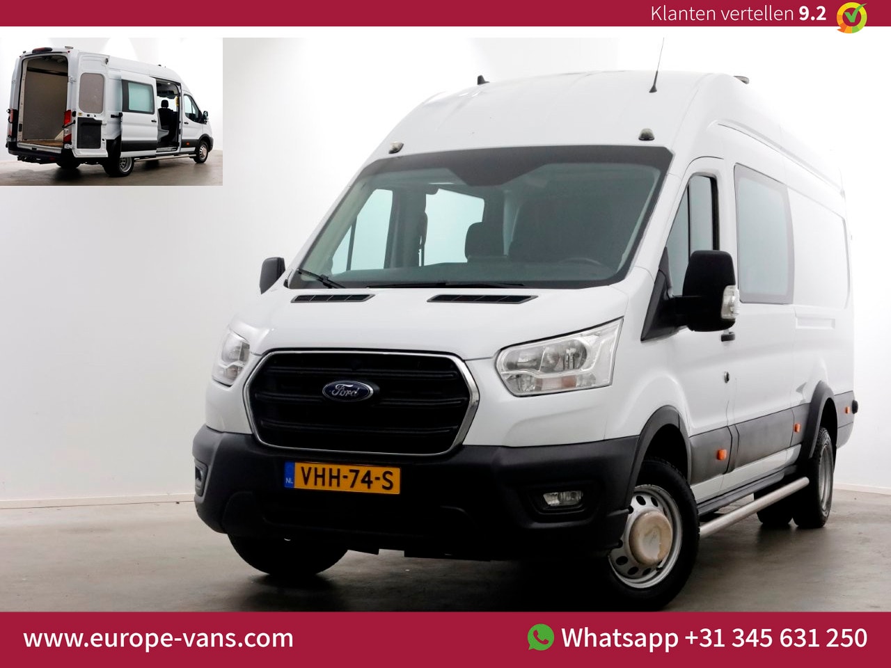 Ford Transit - 350 2.0 TDCI 170pk L4H3 Jumbo D.C. Trend Dubbel Lucht Trekhaak 3500kg 10-2020 - AutoWereld.nl