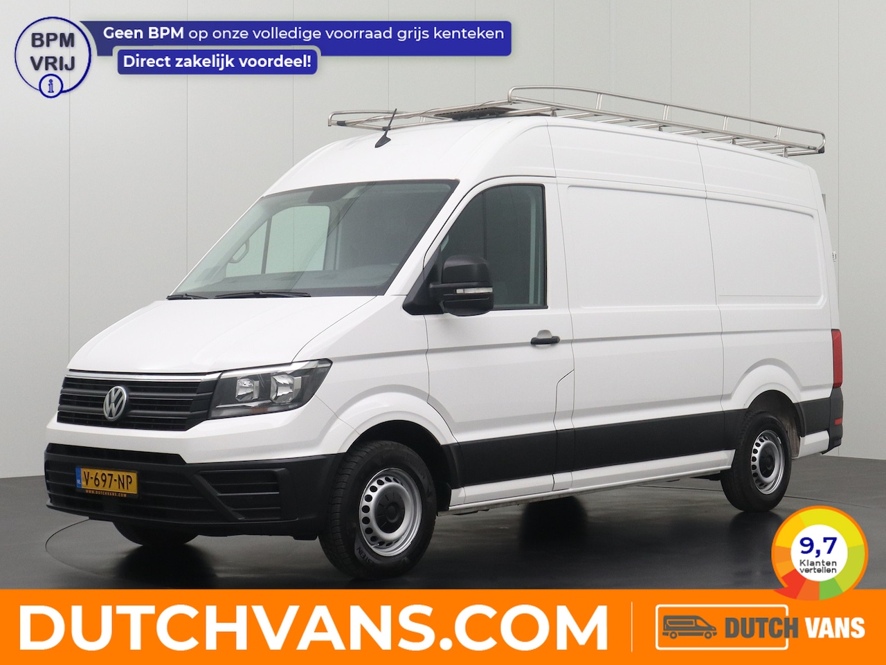 Volkswagen Crafter - 2.0TDI 140PK L3H3 Highline | Imperiaal | Trekhaak | Airco | Cruise | 3-Persoons - AutoWereld.nl