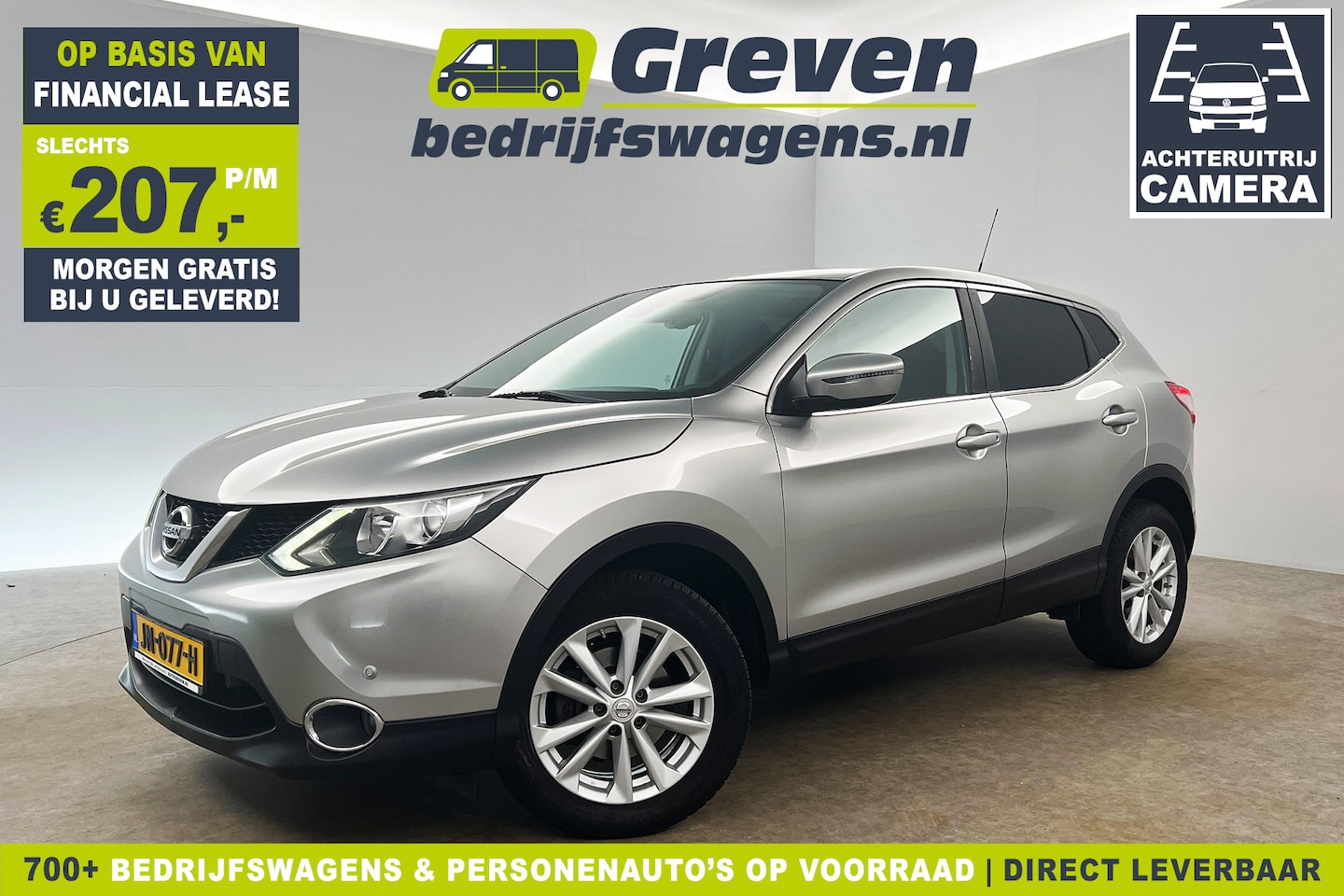 Nissan Qashqai - 1.2 Connect Edition Clima Camera Cruise LED Navigatie Stoelverwarming DAB+ PDC 17"LMV - AutoWereld.nl