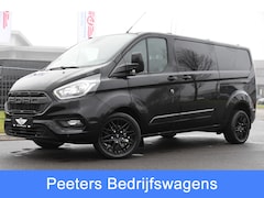 Ford Transit Custom - 320 2.0 TDCI L2H1 Black Edition Camera, Cruise, Carplay, 130Pk, Automaat, Sensoren, Multim