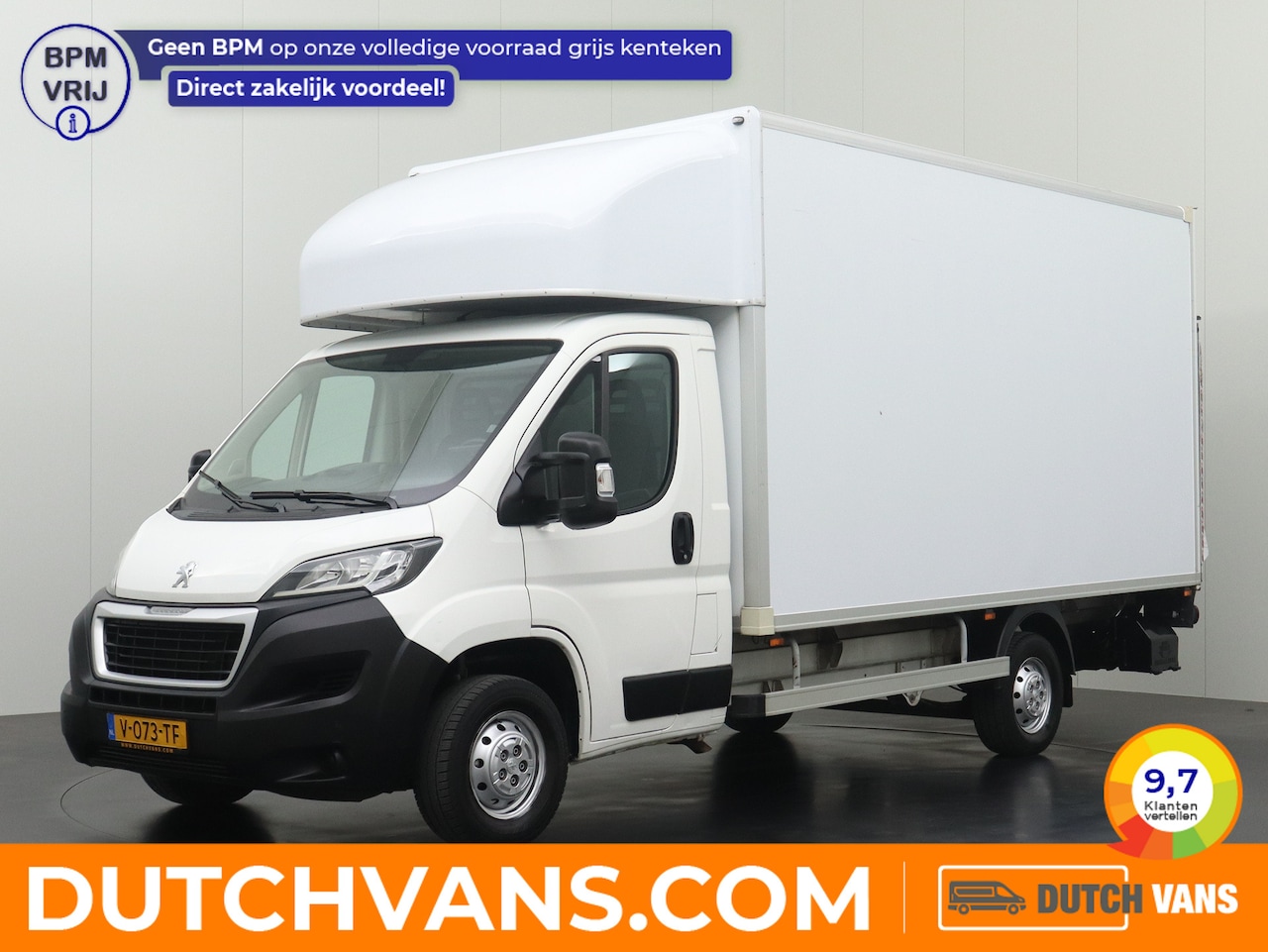 Peugeot Boxer - 2.0BlueHDI 130PK Bakwagen+Laadklep | Navigatie | Dakspoiler | 3-Persoons | Airco - AutoWereld.nl