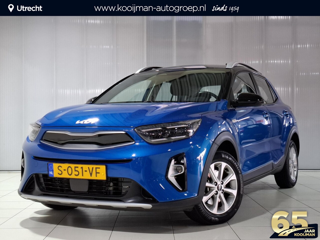 Kia Stonic - 1.0 T-GDi MHEV DynamicLine 1e eigenaar | NL auto | Two-tone uitvoering met zwart dak | Ach - AutoWereld.nl