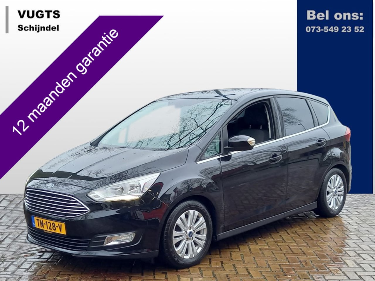 Ford C-Max - 1.0 EcoBoost 125-pk Titanium 1200 kg geremd aanhangwagen gewicht - AutoWereld.nl