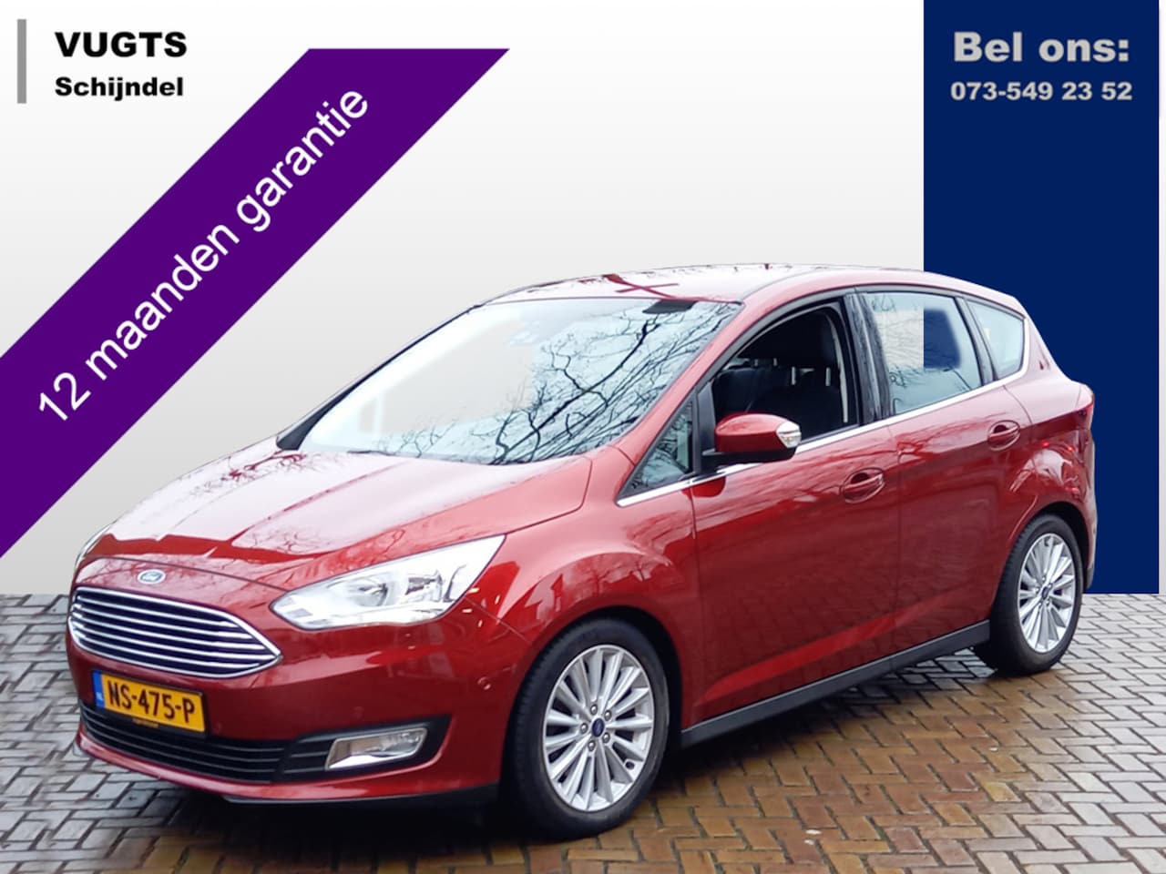 Ford C-Max - 1.5 EcoBoost 150-pk Titanium Automaat 1500 kg geremd aanhangwagen gewicht - AutoWereld.nl