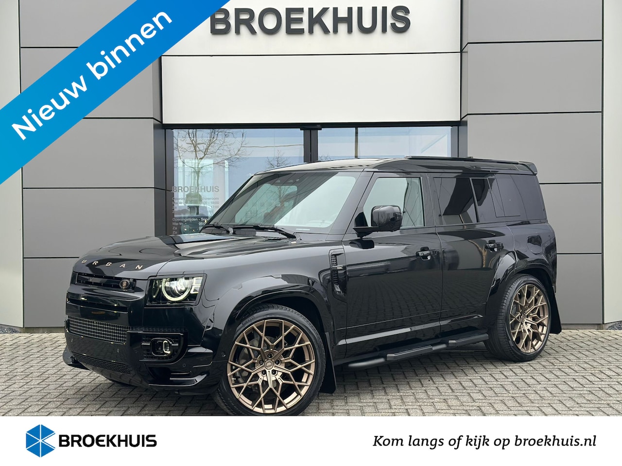 Land Rover Defender 110 - URBAN WideTrack X-Dynamic HSE | 23" URBAN UC-9 velgen Brons | URBAN WideTrack verbreders | - AutoWereld.nl