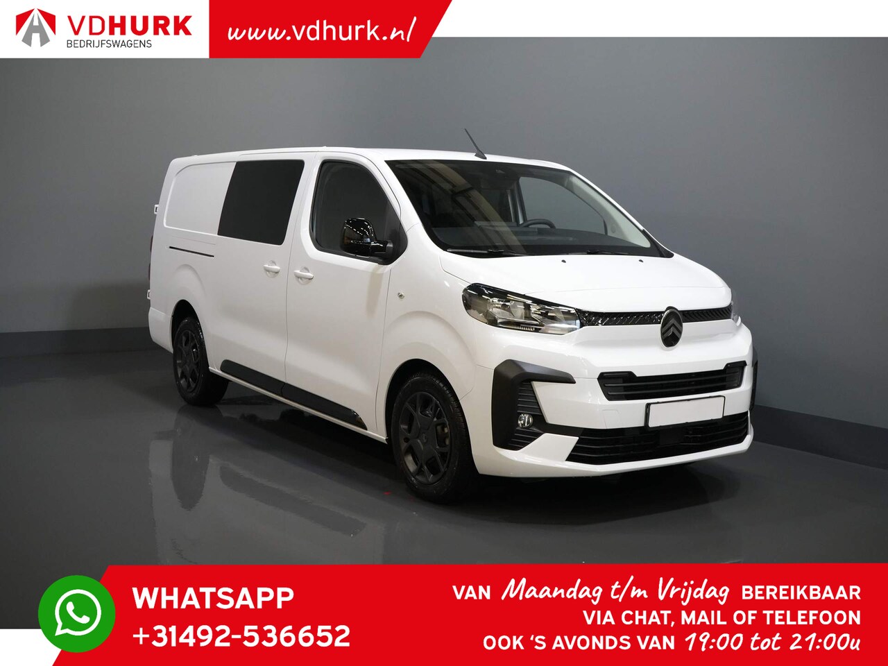 Citroën Jumpy - 2.0 HDI 180pk Aut. L3 DC Dubbel Cabine/ 2x Schuifdeur/ Navi/ Carplay/ Camera/ PDC/ Cruise/ - AutoWereld.nl