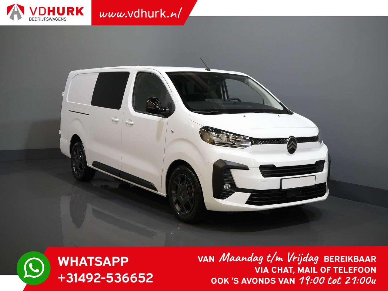 Citroën Jumpy - 2.0 HDI 180pk Aut. L3 DC Dubbel Cabine/ 2x Schuifdeur/ Navi/ Carplay/ Camera/ PDC/ Cruise/ - AutoWereld.nl