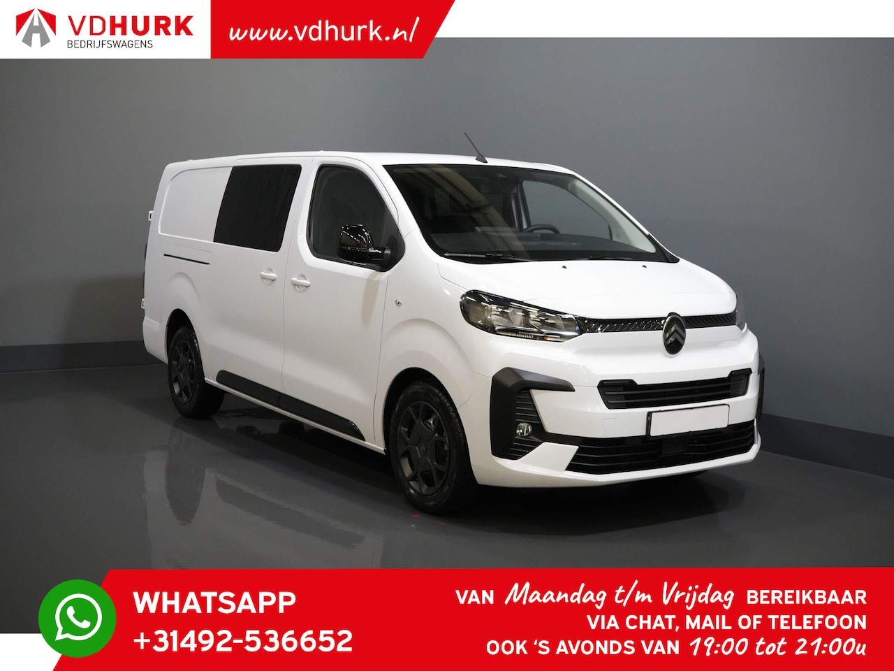 Citroën Jumpy - 2.0 HDI 180pk Aut. L3 DC Dubbel Cabine/ 2x Schuifdeur/ Navi/ Carplay/ Camera/ PDC/ Cruise/ - AutoWereld.nl