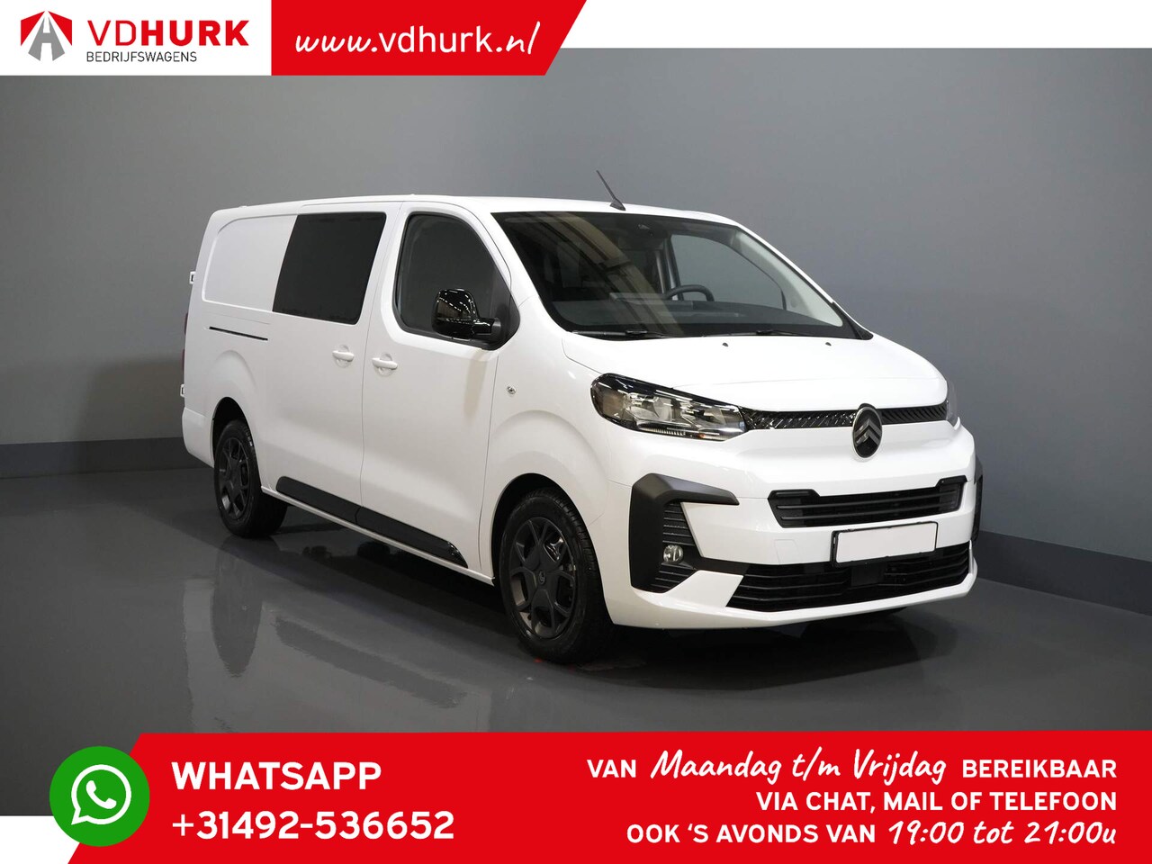 Citroën Jumpy - 2.0 HDI 180pk Aut. L3 DC Dubbel Cabine/ 2x Schuifdeur/ Navi/ Carplay/ Camera/ PDC/ Cruise/ - AutoWereld.nl