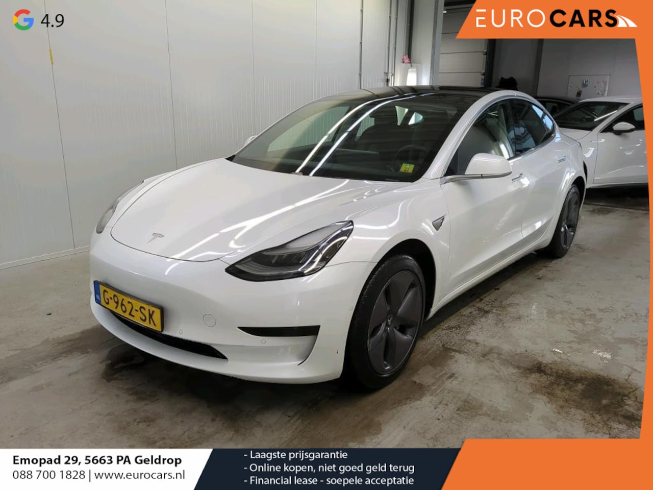 Tesla Model 3 - Standard RWD Plus 60 kWh Navigatie Panoramadak Autopilot Camera Parkeersensoren Stoelverwa - AutoWereld.nl