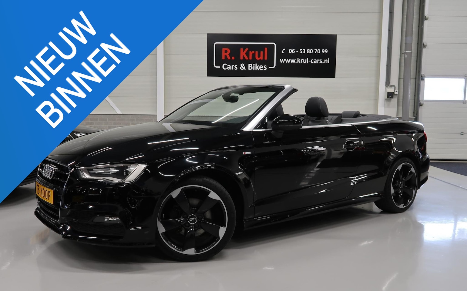 Audi A3 Cabriolet - 1.4 TFSI 140pk 2x S-Line Navigatie Trekhaak Airco-ecc 18 inch Half leer Stoelverwarming pd - AutoWereld.nl