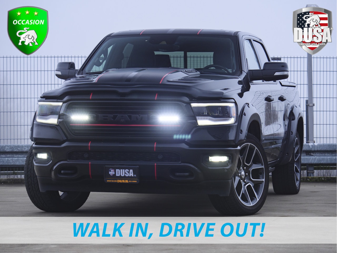 Dodge Ram 1500 - | Laramie | 5.7 V8 | 4x4 | Crew Cab Led Grill | LPG | Striping | Bushwackers - AutoWereld.nl